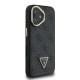 Husa Guess PU 4G Strass Triangle Logo Stand MagSafe pentru iPhone 16, Neagra (Bakr, GUHMP16SPCS4GPTK) by www.silkase.ro
