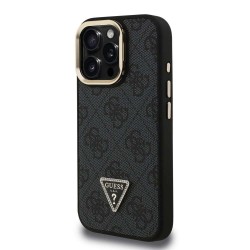Husa Guess PU 4G Strass Triangle Logo Stand MagSafe pentru iPhone 16 Pro, Neagra Husa Guess PU 4G Strass Triangle Logo Stand MagSafe pentru iPhone 16 Pro, Neagra