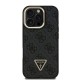 Husa Guess PU 4G Strass Triangle Logo Stand MagSafe pentru iPhone 16 Pro, Neagra (Bakr, GUHMP16LPCS4GPTK) by www.silkase.ro