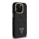Husa Guess PU 4G Strass Triangle Logo Stand MagSafe pentru iPhone 16 Pro, Neagra (Bakr, GUHMP16LPCS4GPTK) by www.silkase.ro