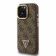 Husa Guess PU 4G Strass Triangle Logo Stand MagSafe pentru iPhone 15 Pro Max, Maro (Bakr, GUHMP15XPCS4GPTW) by www.silkase.ro