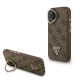 Husa Guess PU 4G Strass Triangle Logo Stand MagSafe pentru iPhone 16, Maro (Bakr, GUHMP16SPCS4GPTW) by www.silkase.ro