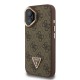 Husa Guess PU 4G Strass Triangle Logo Stand MagSafe pentru iPhone 16, Maro (Bakr, GUHMP16SPCS4GPTW) by www.silkase.ro