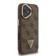 Husa Guess PU 4G Strass Triangle Logo Stand MagSafe pentru iPhone 16, Maro (Bakr, GUHMP16SPCS4GPTW) by www.silkase.ro