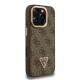 Husa Guess PU 4G Strass Triangle Logo Stand MagSafe pentru iPhone 16 Pro, Maro (Bakr, GUHMP16LPCS4GPTW) by www.silkase.ro