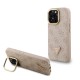 Husa Guess PU 4G Strass Triangle Logo Stand MagSafe pentru iPhone 15 Pro, Roz (Bakr, GUHMP15LPCS4GPTP) by www.silkase.ro
