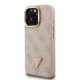 Husa Guess PU 4G Strass Triangle Logo Stand MagSafe pentru iPhone 16 Pro, Roz (Bakr, GUHMP16LPCS4GPTP) by www.silkase.ro