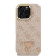 Husa Guess PU 4G Strass Triangle Logo Stand MagSafe pentru iPhone 16 Pro, Roz (Bakr, GUHMP16LPCS4GPTP) by www.silkase.ro