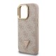 Husa Guess PU 4G Strass Triangle Logo Stand MagSafe pentru iPhone 16 Pro, Roz (Bakr, GUHMP16LPCS4GPTP) by www.silkase.ro