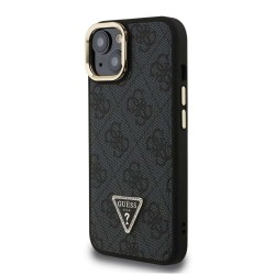 Husa Guess PU 4G Strass Triangle Logo Stand MagSafe pentru iPhone 13, Neagra Husa Guess PU 4G Strass Triangle Logo Stand MagSafe pentru iPhone 13, Neagra