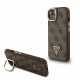 Husa Guess PU 4G Strass Triangle Logo Stand MagSafe pentru iPhone 13, Maro (Bakr, GUHMP13MPCS4GPTW) by www.silkase.ro