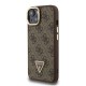 Husa Guess PU 4G Strass Triangle Logo Stand MagSafe pentru iPhone 13, Maro (Bakr, GUHMP13MPCS4GPTW) by www.silkase.ro