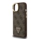 Husa Guess PU 4G Strass Triangle Logo Stand MagSafe pentru iPhone 13, Maro (Bakr, GUHMP13MPCS4GPTW) by www.silkase.ro