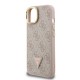 Husa Guess PU 4G Strass Triangle Logo Stand MagSafe pentru iPhone 13, Roz (Bakr, GUHMP13MPCS4GPTP) by www.silkase.ro