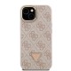 Husa Guess PU 4G Strass Triangle Logo Stand MagSafe pentru iPhone 14, Roz (Bakr, GUHMP14SPCS4GPTP) by www.silkase.ro