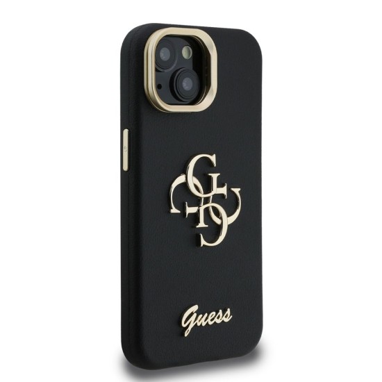 Husa Guess PU Grained 4G Logo Stand Camera Frame pentru iPhone 13, Neagra Husa Guess PU Grained 4G Logo Stand Camera Frame pentru iPhone 13, Neagra (Bakr, GUHCP13MPCS4GSK) by www.silkase.ro
