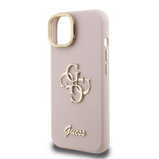 Husa Guess PU Grained 4G Logo Stand Camera Frame pentru iPhone 15, Roz Husa Guess PU Grained 4G Logo Stand Camera Frame pentru iPhone 15, Roz (Bakr, GUHCP15SPCS4GSP) by www.silkase.ro