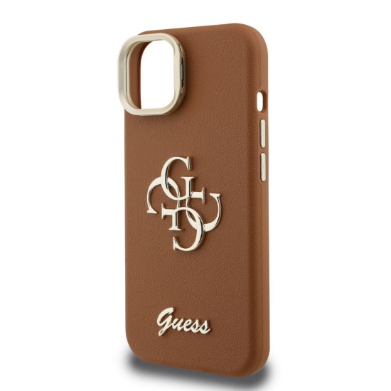 Husa Guess PU Grained 4G Logo Stand Camera Frame pentru iPhone 15, Maro Husa Guess PU Grained 4G Logo Stand Camera Frame pentru iPhone 15, Maro (Bakr, GUHCP15SPCS4GSW) by www.silkase.ro