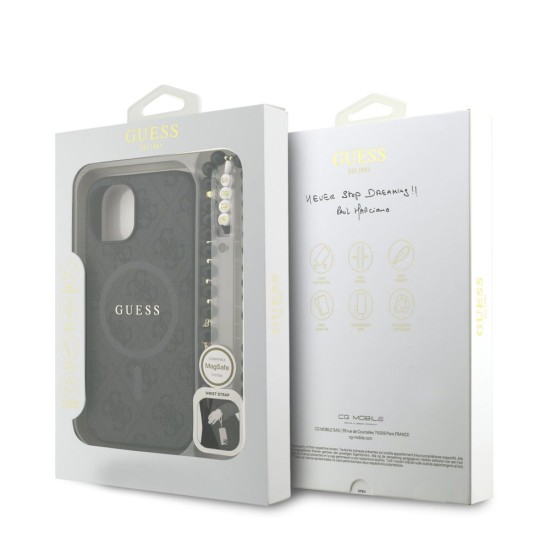 Husa Crossbody Guess PU Leather 4G Colored Ring Strap MagSafe pentru iPhone 14, Neagra Husa Crossbody Guess PU Leather 4G Colored Ring Strap MagSafe pentru iPhone 14, Neagra (Bakr, GUHMP14SP4GREGSK) by www.silkase.ro
