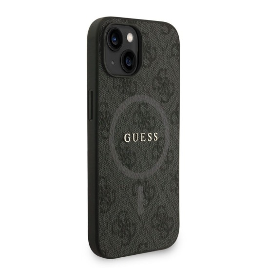 Husa Crossbody Guess PU Leather 4G Colored Ring Strap MagSafe pentru iPhone 15, Neagra Husa Crossbody Guess PU Leather 4G Colored Ring Strap MagSafe pentru iPhone 15, Neagra (Bakr, GUHMP15SP4GREGSK) by www.silkase.ro