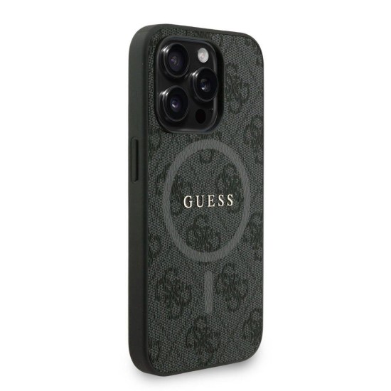 Husa Crossbody Guess PU Leather 4G Colored Ring Strap MagSafe pentru iPhone 15 Pro, Neagra Husa Crossbody Guess PU Leather 4G Colored Ring Strap MagSafe pentru iPhone 15 Pro, Neagra (Bakr, GUHMP15LP4GREGSK) by www.silkase.ro