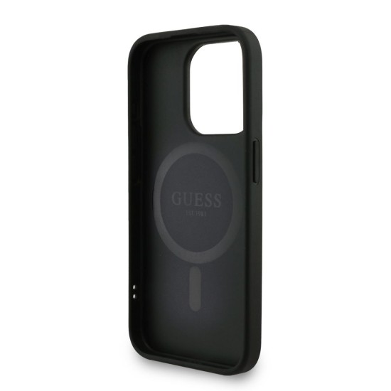 Husa Crossbody Guess PU Leather 4G Colored Ring Strap MagSafe pentru iPhone 15 Pro, Neagra Husa Crossbody Guess PU Leather 4G Colored Ring Strap MagSafe pentru iPhone 15 Pro, Neagra (Bakr, GUHMP15LP4GREGSK) by www.silkase.ro