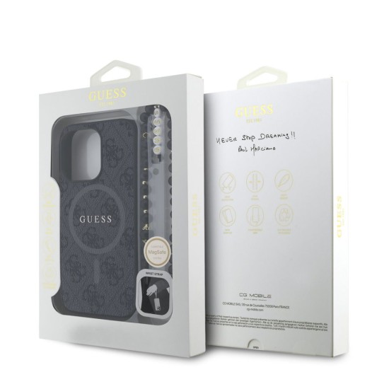 Husa Crossbody Guess PU Leather 4G Colored Ring Strap MagSafe pentru iPhone 15 Pro, Neagra Husa Crossbody Guess PU Leather 4G Colored Ring Strap MagSafe pentru iPhone 15 Pro, Neagra (Bakr, GUHMP15LP4GREGSK) by www.silkase.ro