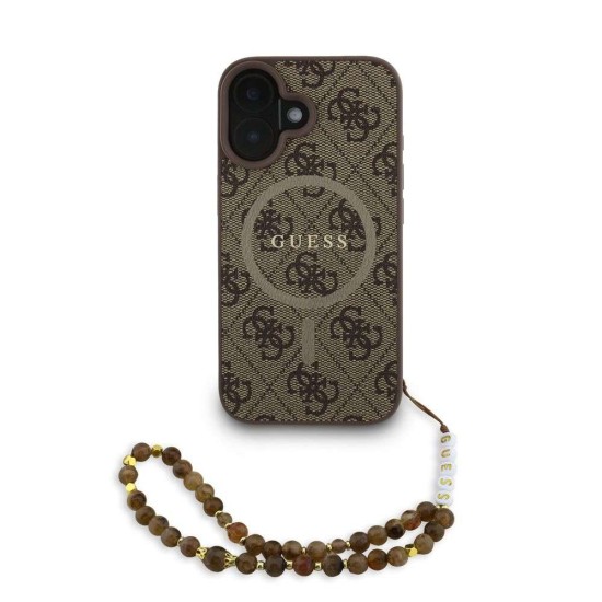 Husa Crossbody Guess PU Leather 4G Colored Ring Strap MagSafe pentru iPhone 16, Maro Husa Crossbody Guess PU Leather 4G Colored Ring Strap MagSafe pentru iPhone 16, Maro (Bakr, GUHMP16SP4GREGSW) by www.silkase.ro