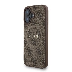 Husa Crossbody Guess PU Leather 4G Colored Ring Strap MagSafe pentru iPhone 16, Maro Husa Crossbody Guess PU Leather 4G Colored Ring Strap MagSafe pentru iPhone 16, Maro