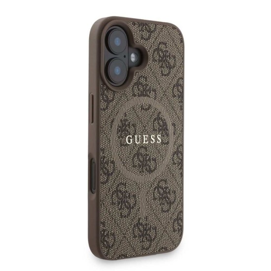 Husa Crossbody Guess PU Leather 4G Colored Ring Strap MagSafe pentru iPhone 16, Maro Husa Crossbody Guess PU Leather 4G Colored Ring Strap MagSafe pentru iPhone 16, Maro (Bakr, GUHMP16SP4GREGSW) by www.silkase.ro