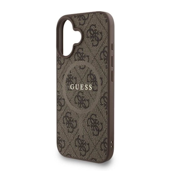 Husa Crossbody Guess PU Leather 4G Colored Ring Strap MagSafe pentru iPhone 16, Maro Husa Crossbody Guess PU Leather 4G Colored Ring Strap MagSafe pentru iPhone 16, Maro (Bakr, GUHMP16SP4GREGSW) by www.silkase.ro