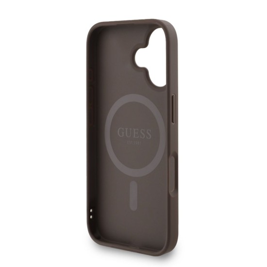 Husa Crossbody Guess PU Leather 4G Colored Ring Strap MagSafe pentru iPhone 16, Maro Husa Crossbody Guess PU Leather 4G Colored Ring Strap MagSafe pentru iPhone 16, Maro (Bakr, GUHMP16SP4GREGSW) by www.silkase.ro