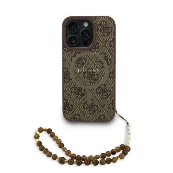 Husa Crossbody Guess PU Leather 4G Colored Ring Strap MagSafe pentru iPhone 16 Pro Max, Maro Husa Crossbody Guess PU Leather 4G Colored Ring Strap MagSafe pentru iPhone 16 Pro Max, Maro (Bakr, GUHMP16XP4GREGSW) by www.silkase.ro
