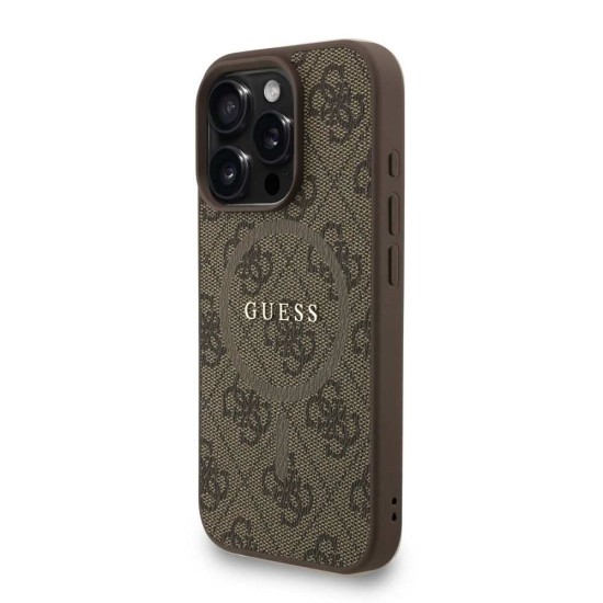 Husa Crossbody Guess PU Leather 4G Colored Ring Strap MagSafe pentru iPhone 16 Pro Max, Maro Husa Crossbody Guess PU Leather 4G Colored Ring Strap MagSafe pentru iPhone 16 Pro Max, Maro (Bakr, GUHMP16XP4GREGSW) by www.silkase.ro