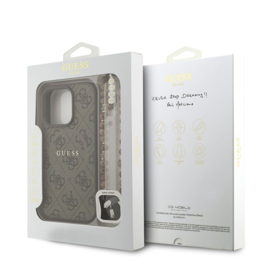Husa Crossbody Guess PU Leather 4G Colored Ring Strap MagSafe pentru iPhone 16 Pro Max, Maro Husa Crossbody Guess PU Leather 4G Colored Ring Strap MagSafe pentru iPhone 16 Pro Max, Maro (Bakr, GUHMP16XP4GREGSW) by www.silkase.ro