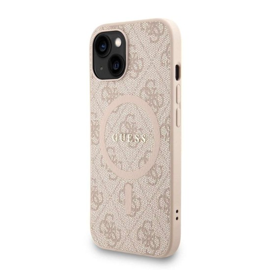Husa Crossbody Guess PU Leather 4G Colored Ring Strap MagSafe pentru iPhone 13, Roz Husa Crossbody Guess PU Leather 4G Colored Ring Strap MagSafe pentru iPhone 13, Roz (Bakr, GUHMP13MP4GREGSP) by www.silkase.ro