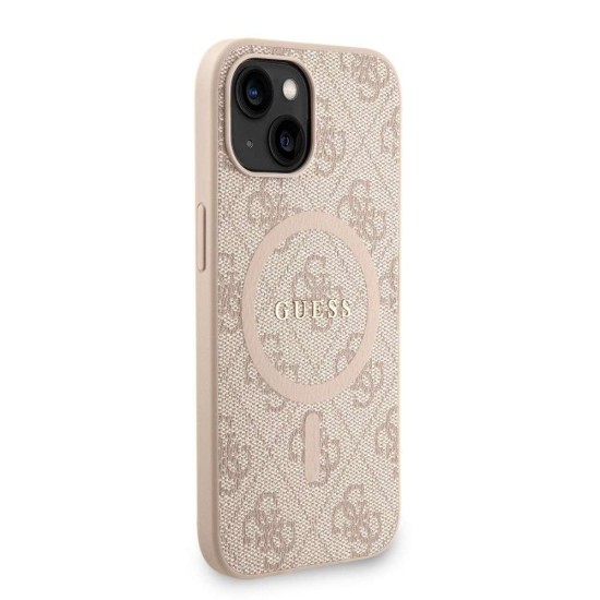 Husa Crossbody Guess PU Leather 4G Colored Ring Strap MagSafe pentru iPhone 13, Roz Husa Crossbody Guess PU Leather 4G Colored Ring Strap MagSafe pentru iPhone 13, Roz (Bakr, GUHMP13MP4GREGSP) by www.silkase.ro