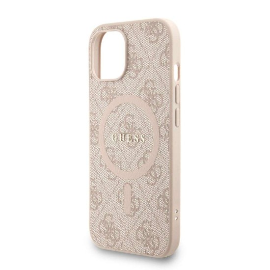 Husa Crossbody Guess PU Leather 4G Colored Ring Strap MagSafe pentru iPhone 14, Roz Husa Crossbody Guess PU Leather 4G Colored Ring Strap MagSafe pentru iPhone 14, Roz (Bakr, GUHMP14SP4GREGSP) by www.silkase.ro