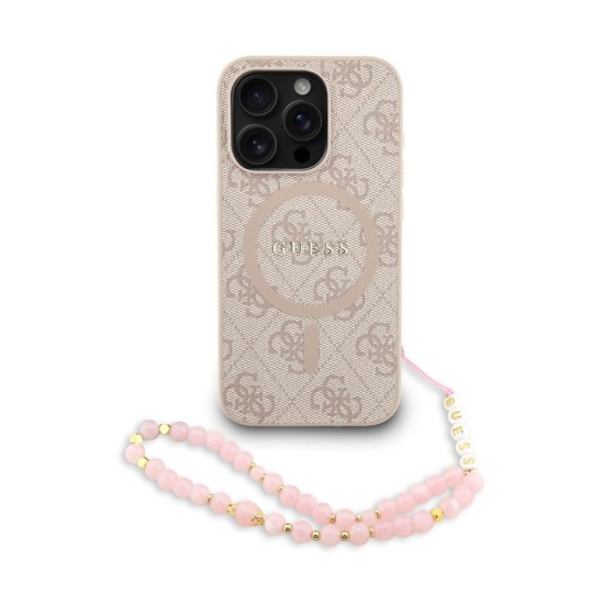 Husa Crossbody Guess PU Leather 4G Colored Ring Strap MagSafe pentru iPhone 15 Pro, Roz Husa Crossbody Guess PU Leather 4G Colored Ring Strap MagSafe pentru iPhone 15 Pro, Roz (Bakr, GUHMP15LP4GREGSP) by www.silkase.ro