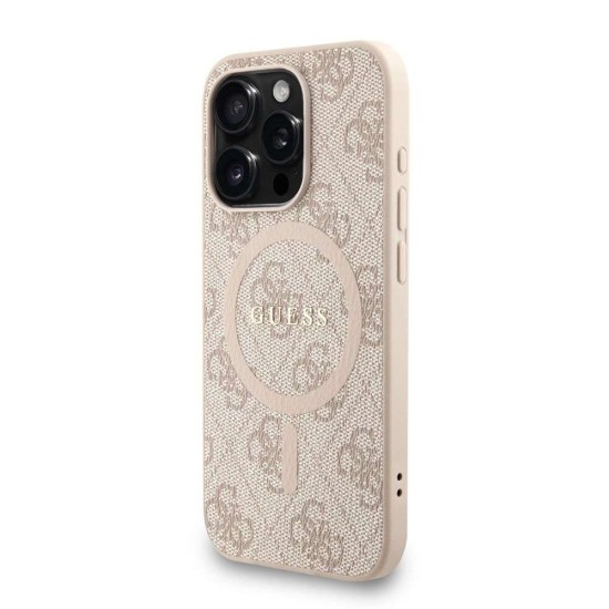 Husa Crossbody Guess PU Leather 4G Colored Ring Strap MagSafe pentru iPhone 15 Pro, Roz Husa Crossbody Guess PU Leather 4G Colored Ring Strap MagSafe pentru iPhone 15 Pro, Roz (Bakr, GUHMP15LP4GREGSP) by www.silkase.ro