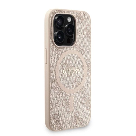 Husa Crossbody Guess PU Leather 4G Colored Ring Strap MagSafe pentru iPhone 15 Pro, Roz Husa Crossbody Guess PU Leather 4G Colored Ring Strap MagSafe pentru iPhone 15 Pro, Roz (Bakr, GUHMP15LP4GREGSP) by www.silkase.ro