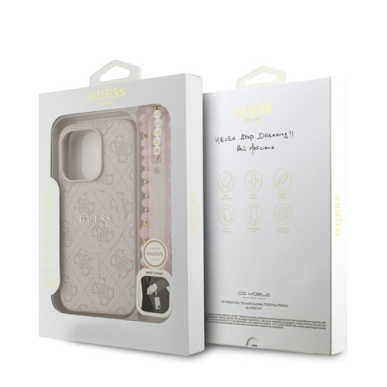 Husa Crossbody Guess PU Leather 4G Colored Ring Strap MagSafe pentru iPhone 15 Pro, Roz Husa Crossbody Guess PU Leather 4G Colored Ring Strap MagSafe pentru iPhone 15 Pro, Roz (Bakr, GUHMP15LP4GREGSP) by www.silkase.ro