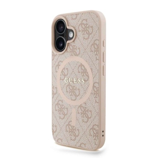 Husa Crossbody Guess PU Leather 4G Colored Ring Strap MagSafe pentru iPhone 16, Roz Husa Crossbody Guess PU Leather 4G Colored Ring Strap MagSafe pentru iPhone 16, Roz (Bakr, GUHMP16SP4GREGSP) by www.silkase.ro