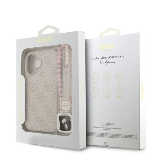 Husa Crossbody Guess PU Leather 4G Colored Ring Strap MagSafe pentru iPhone 16, Roz Husa Crossbody Guess PU Leather 4G Colored Ring Strap MagSafe pentru iPhone 16, Roz (Bakr, GUHMP16SP4GREGSP) by www.silkase.ro