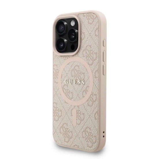 Husa Crossbody Guess PU Leather 4G Colored Ring Strap MagSafe pentru iPhone 16 Pro Max, Roz Husa Crossbody Guess PU Leather 4G Colored Ring Strap MagSafe pentru iPhone 16 Pro Max, Roz (Bakr, GUHMP16XP4GREGSP) by www.silkase.ro