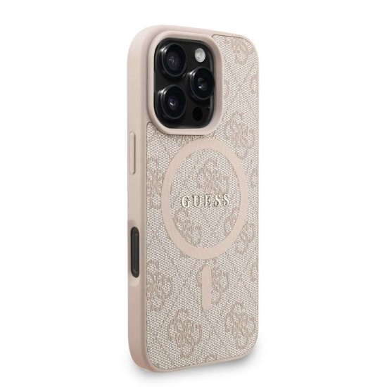 Husa Crossbody Guess PU Leather 4G Colored Ring Strap MagSafe pentru iPhone 16 Pro Max, Roz Husa Crossbody Guess PU Leather 4G Colored Ring Strap MagSafe pentru iPhone 16 Pro Max, Roz (Bakr, GUHMP16XP4GREGSP) by www.silkase.ro