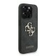 Husa Guess PU 4G Metal Logo Strap pentru iPhone 15 Pro Max, Neagra (Bakr, GUHCP15XP4GMGSK) by www.silkase.ro