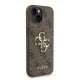 Husa Guess PU 4G Metal Logo Strap pentru iPhone 15, Maro (Bakr, GUHCP15SP4GMGSW) by www.silkase.ro