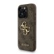 Husa Guess PU 4G Metal Logo Strap pentru iPhone 15 Pro Max, Maro (Bakr, GUHCP15XP4GMGSW) by www.silkase.ro