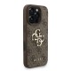 Husa Guess PU 4G Metal Logo Strap pentru iPhone 16 Pro, Maro (Bakr, GUHCP16LP4GMGSW) by www.silkase.ro